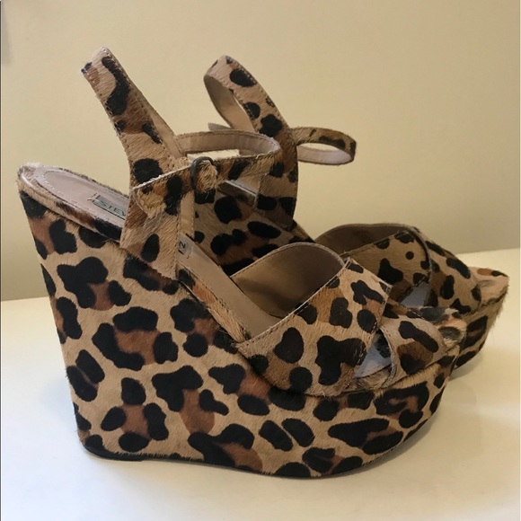 Steve Madden Leopard Print Pony Hair Platforms - Picture 3 of 6